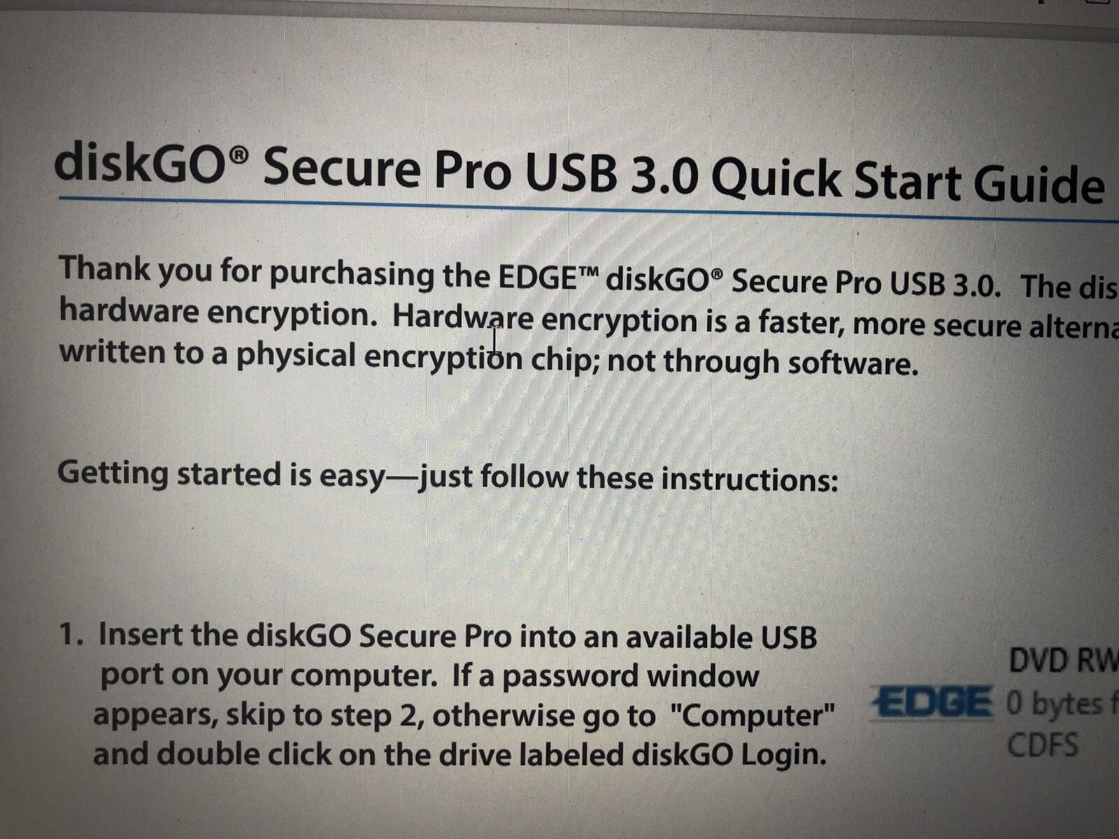 Edge DiskGO Secure Pro 16GB USB Flash Drive