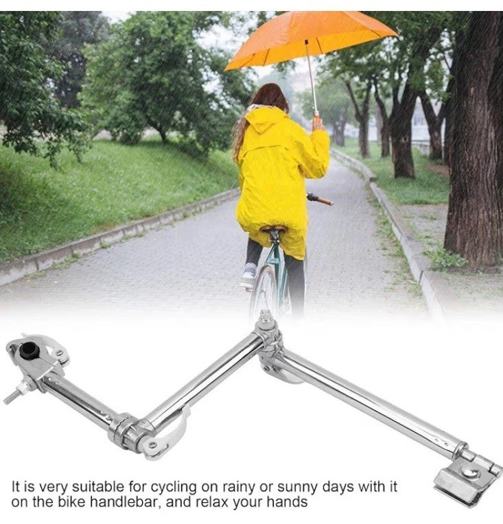 Mobility Scooter Umbrella Holder - Foldable Stainless Steel Mount Stand Clamp Ac