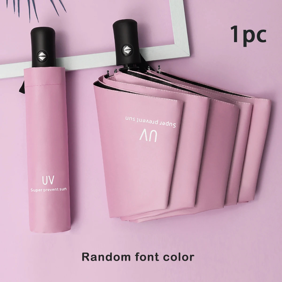 8-Rib Automatic High Quality Umbrella - One-Touch Open/Close, Compact Foldable