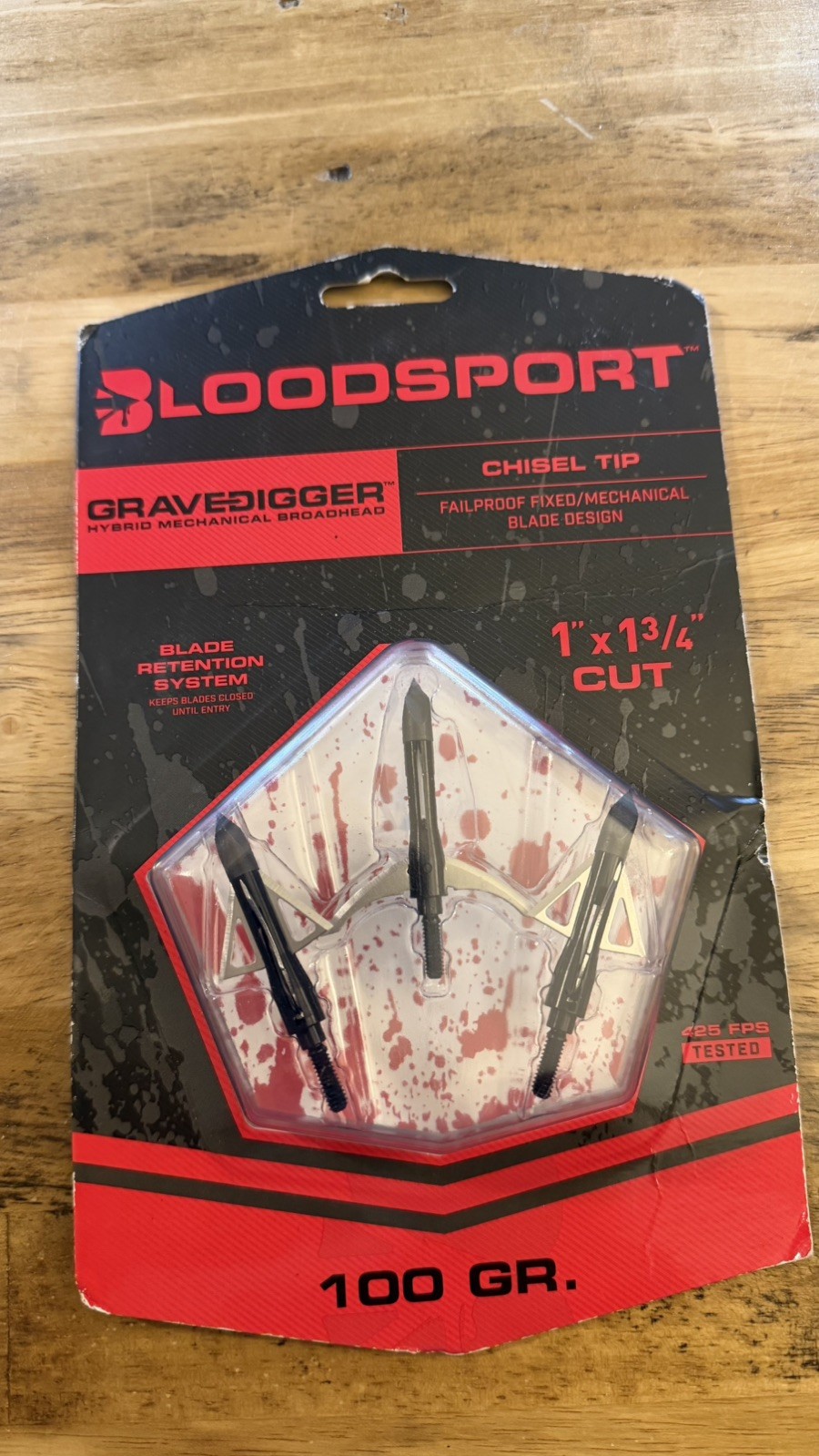 Bloodsport Gravedigger 100 Grain 1 " X 1-3/4 Inch Cut Hybrid