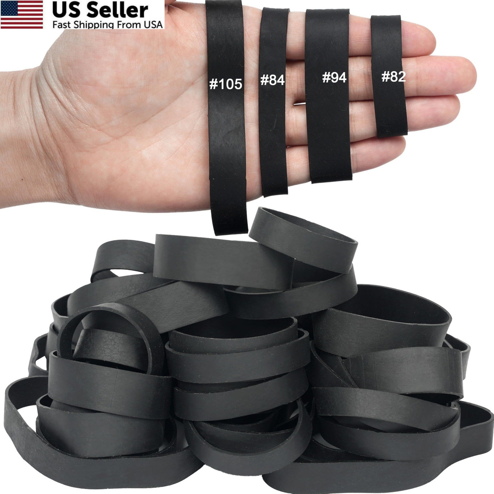 HAIDIBAO-Rubber Bands Assorted Sizes Black Mixed wide Elastic for