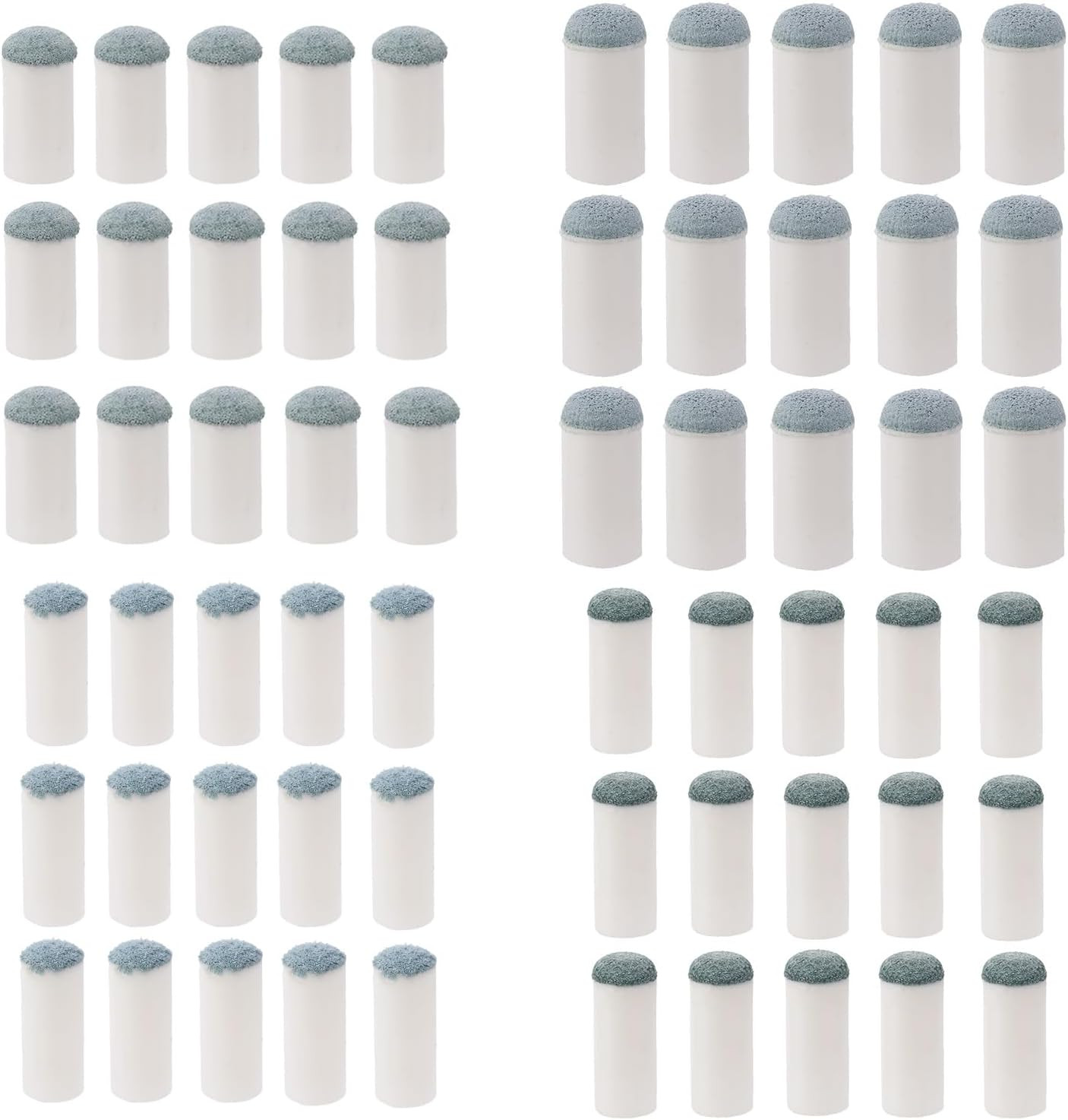 60pcs Slip-On Pool Cue Tips Replacement Kit, 4 Sizes Billiard Stick Ferrules Dur