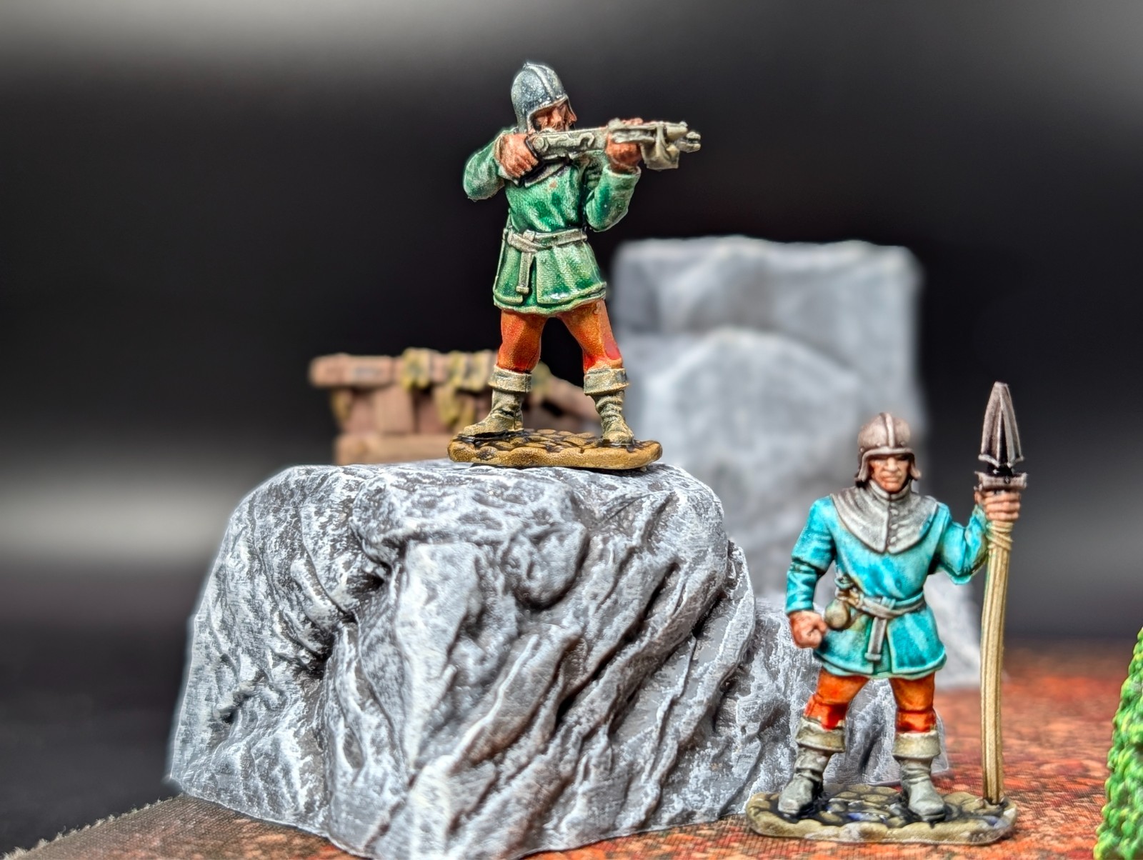 Well painted crossbow soldier d&d fantsy miniature
