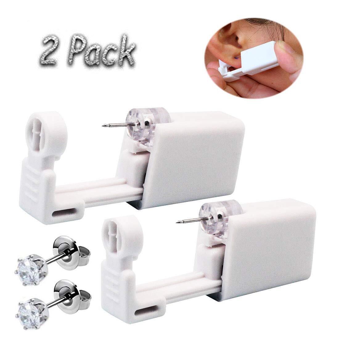 2 Pack Self Ear Piercing Kit Ear Piercing Gun Kit Self Ear Piercing Gun Self ...