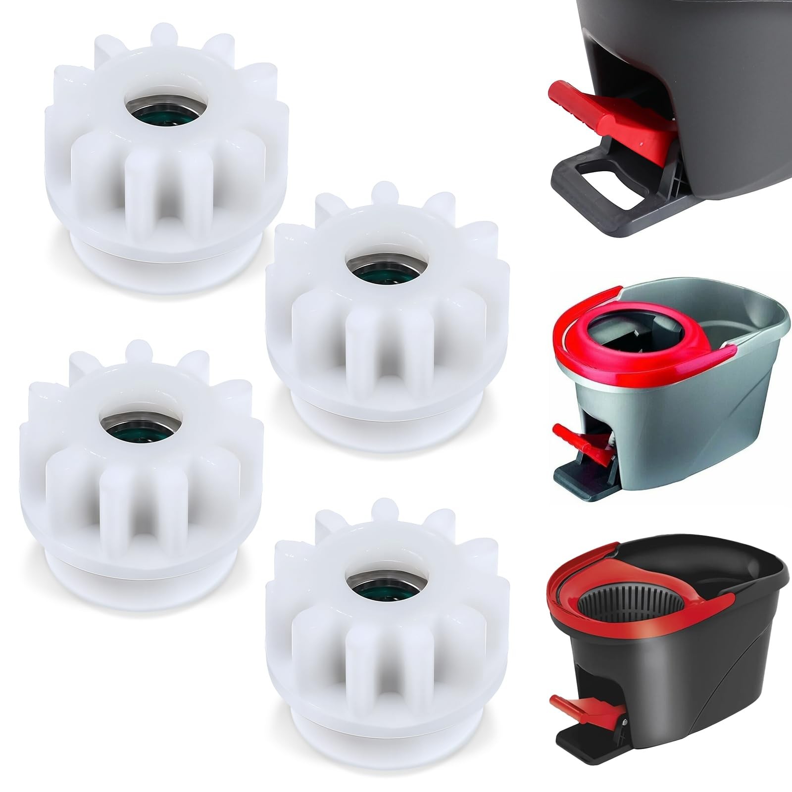 Larrel 4 Pcs Spin Mop Replacement Parts, Pedal Bearing for White