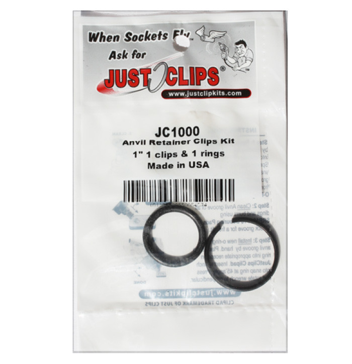 Just Clips JC1000 1 Inch Anvil Snap Ring Kit Made in USA Free Shipping