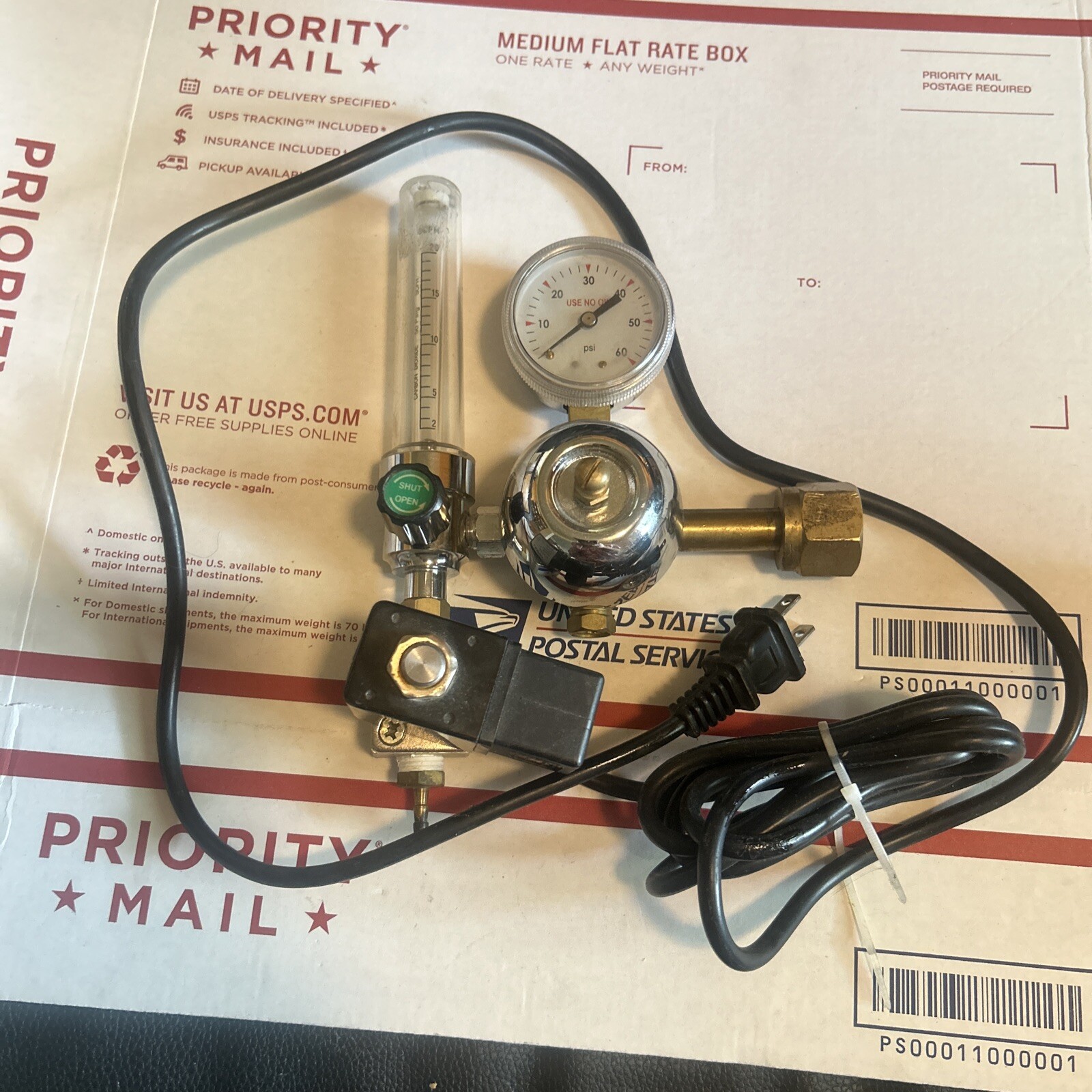 CO2 Regulator Liding 2W2T, 110v 60hz Carbon Dioxide Hydroponics Hydro Farm