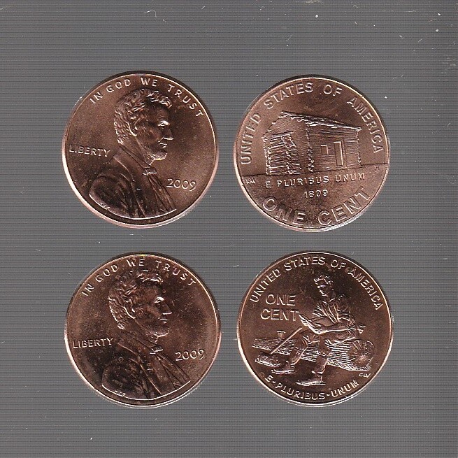 COLLECT  LINCOLN  PENNIES ~~~ 2009 P+D  /  8  COIN  COMPLETE  UNCIRCULATED  SET