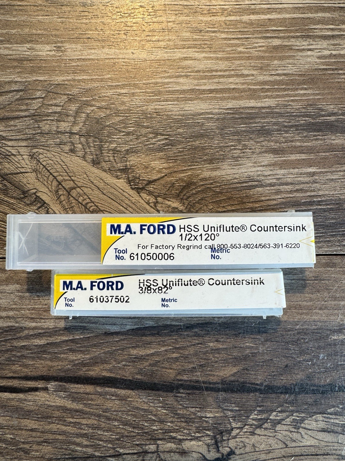 MA Ford 1/2 HSS Uniflute Countersink 120 And 3/8 82 Degree