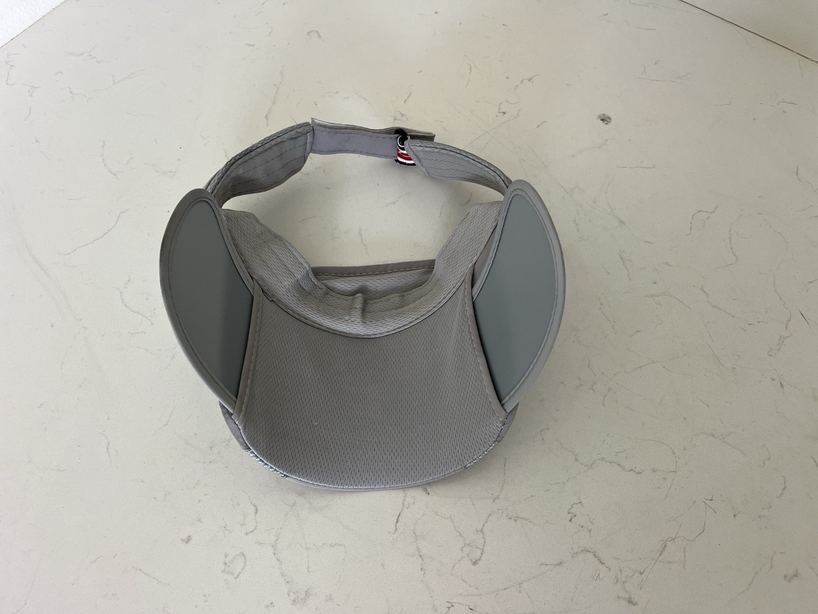 Gray Adjustable Golf Visor Polyester Sport Hat Unisex Solid Logo Summer