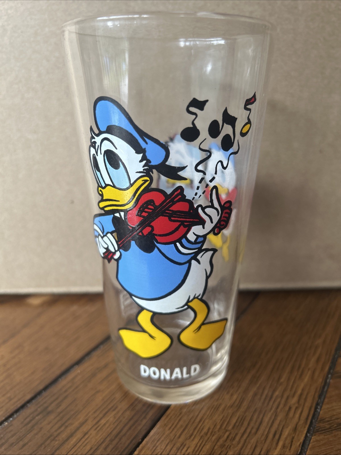 1978 Walt Disney Productions Donald Glass Cup Vintage Happy Birthday Mickey