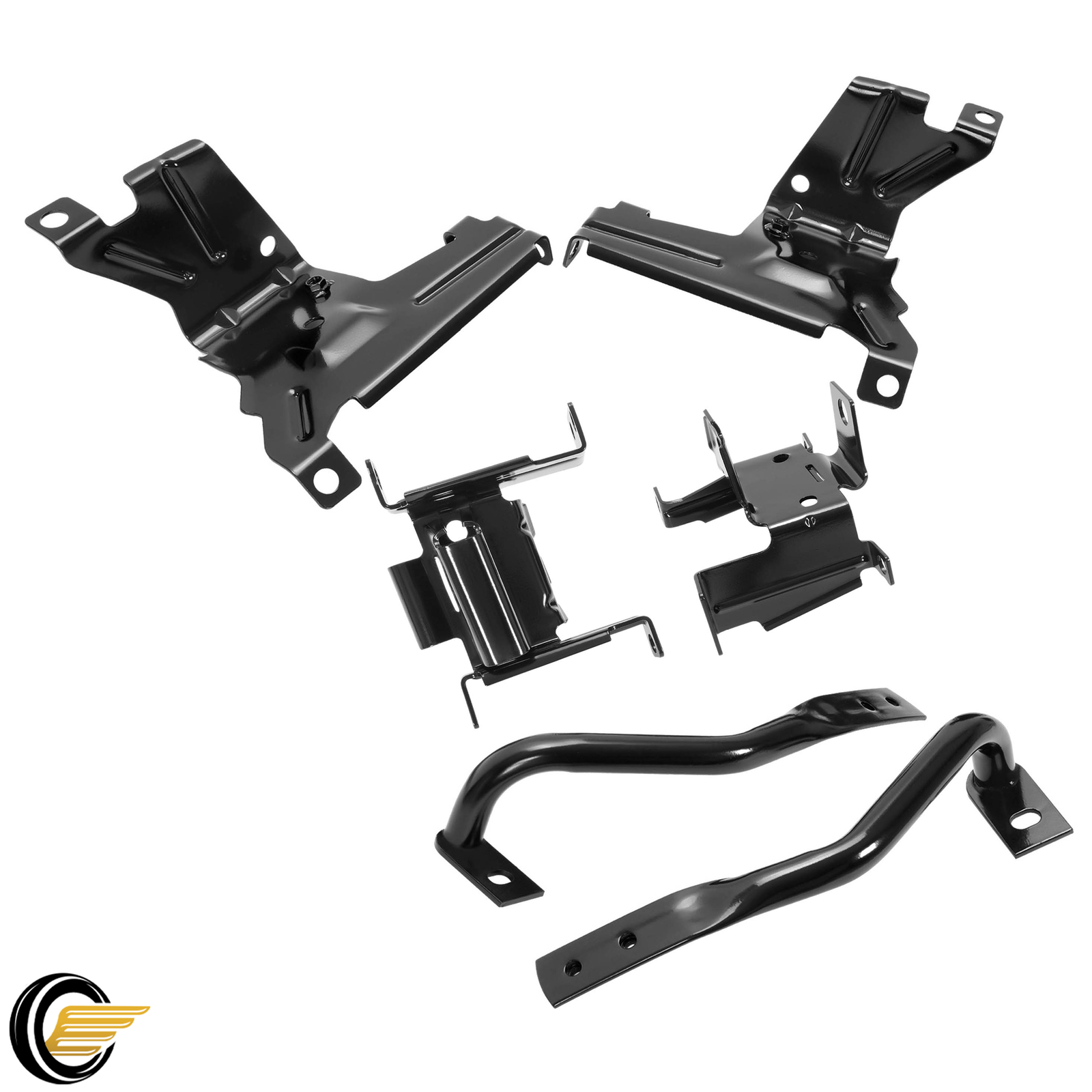Front Bumper Brackets Outer + Inner For GMC Sierra 1500 07-13/2500HD 3500 07-10