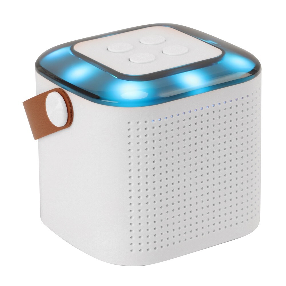 Portable White Bluetooth Karaoke Speaker Machine Kids Mics