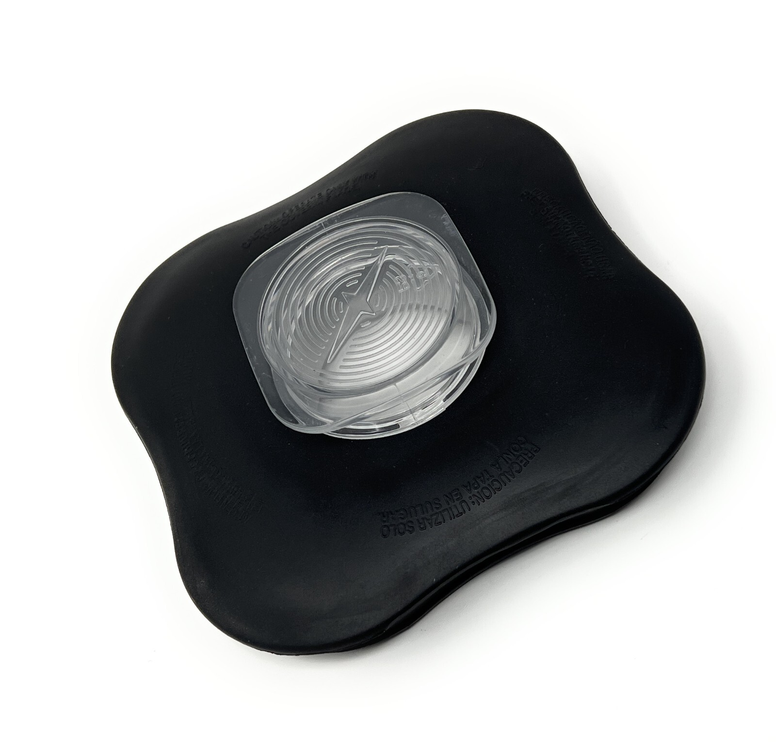 Blender Lid and Center Cap for Clover Leaf Shaped Oster Blender Jars Black