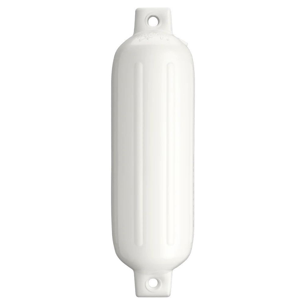 Polyform G-3 White Marine Ribbed Fender 5.5" Diam x 19" Tall 83-408-891