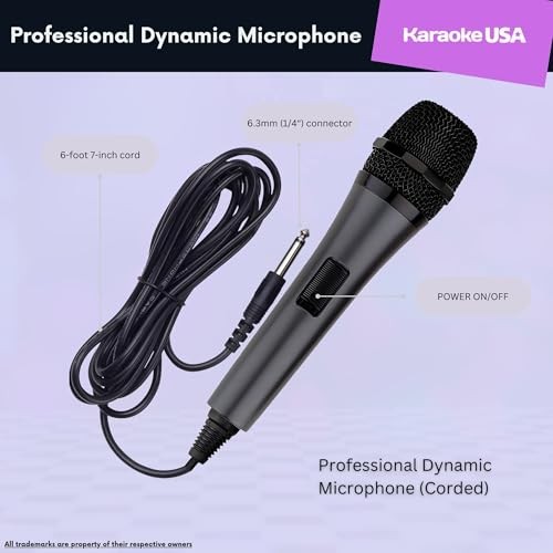 M187 Professional Dynamic Microphone (Corded),Black