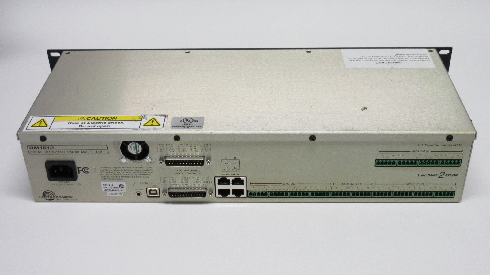 Lectrosonics DM1612 DSP Matrix Digital Automatic Mixer, Power ON and Menu VIDEO!
