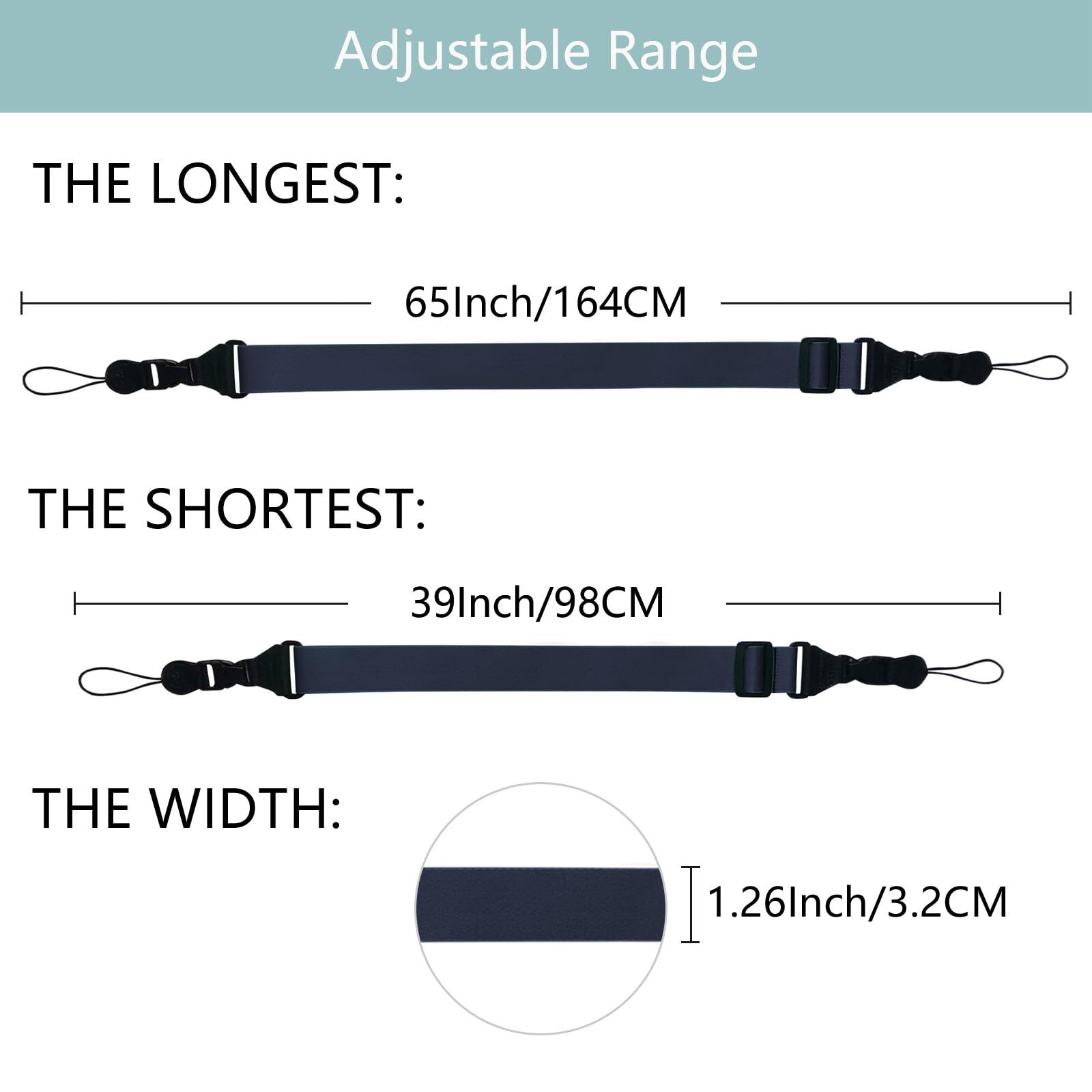 3 Pack Adjustable Shoulder Strap for iPad Tablet Case Laptop Luggage Bag