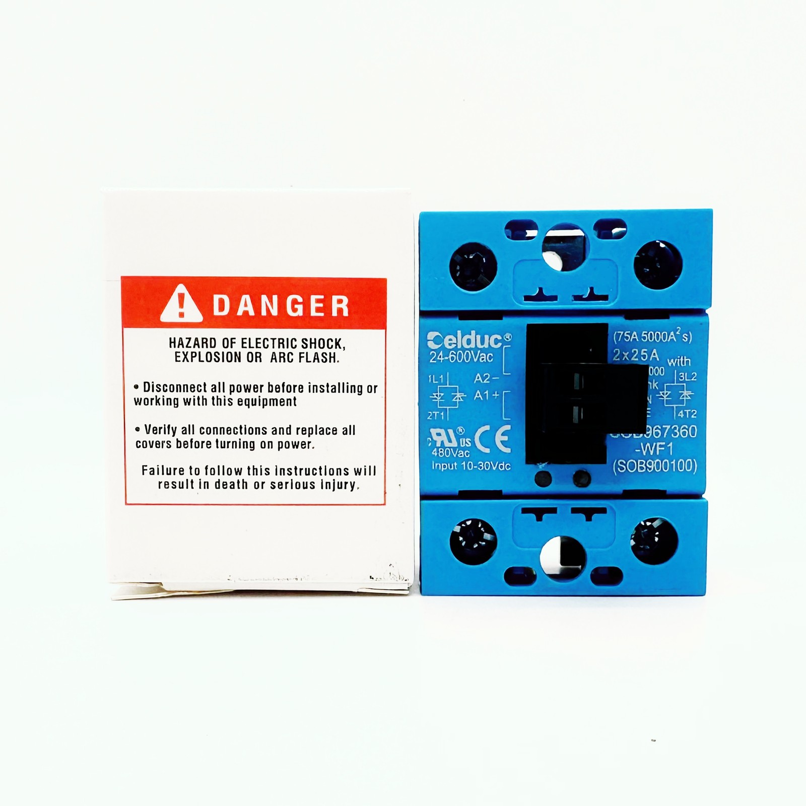 Celduc Solid State Relay SOB967360 -WF1(SOB900100) 2*25A