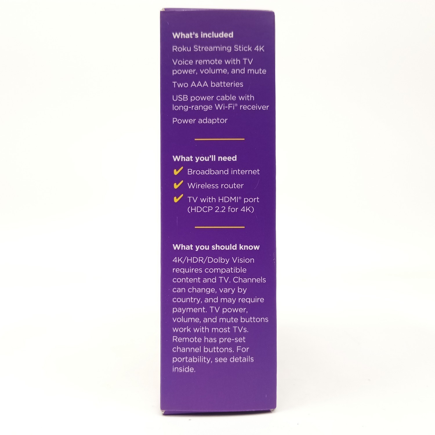 Roku Streaming Stick 4K - 3820R2