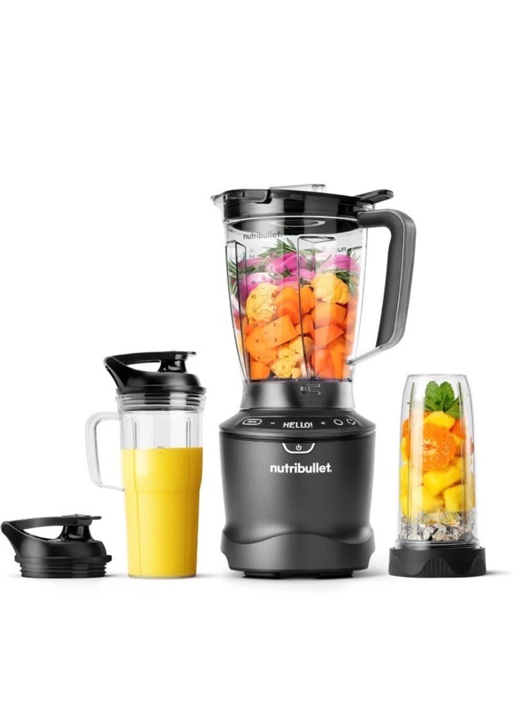 SmartSense Blender Combo, 1400W, 64oz Pitcher, 32oz & 24oz Cups, 5-Speed