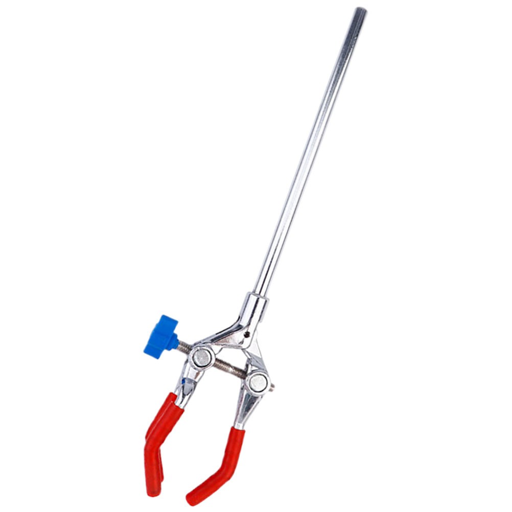 Stainless Steel 3 Finger Flask Clamp Adjustable Laboratory Clamp Stand