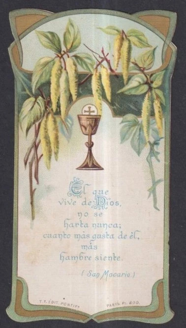 Holy card antique de Primera Comunion santino image pieuses estampa