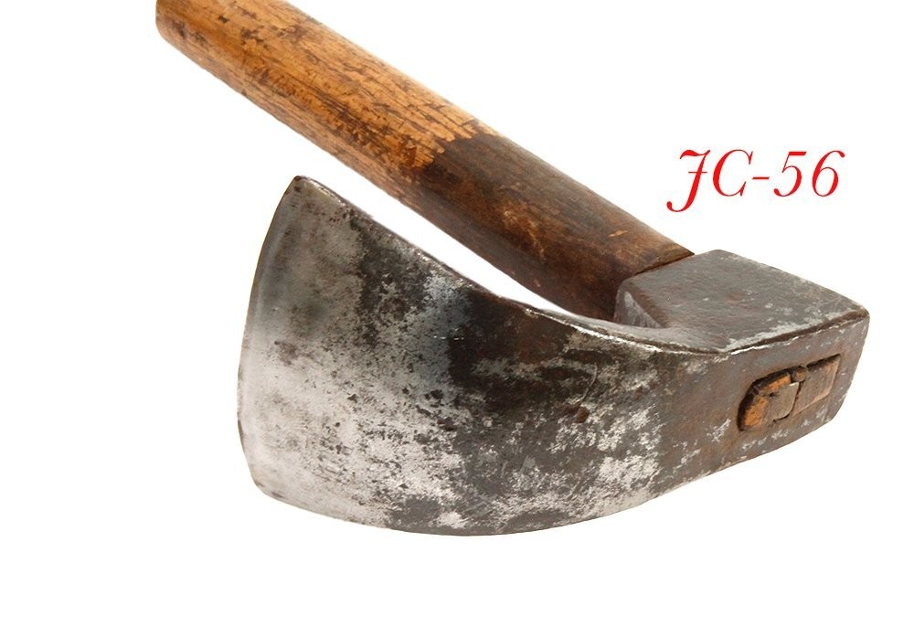 BOWL ADZE HAMMER TOOL old iron blacksmith made 4 inch edge tool