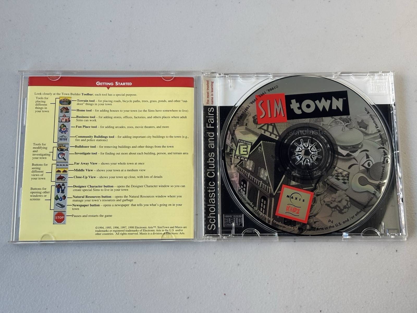 Sim Town Maxis PC Game 95/98 1998 CD-ROM - Tested