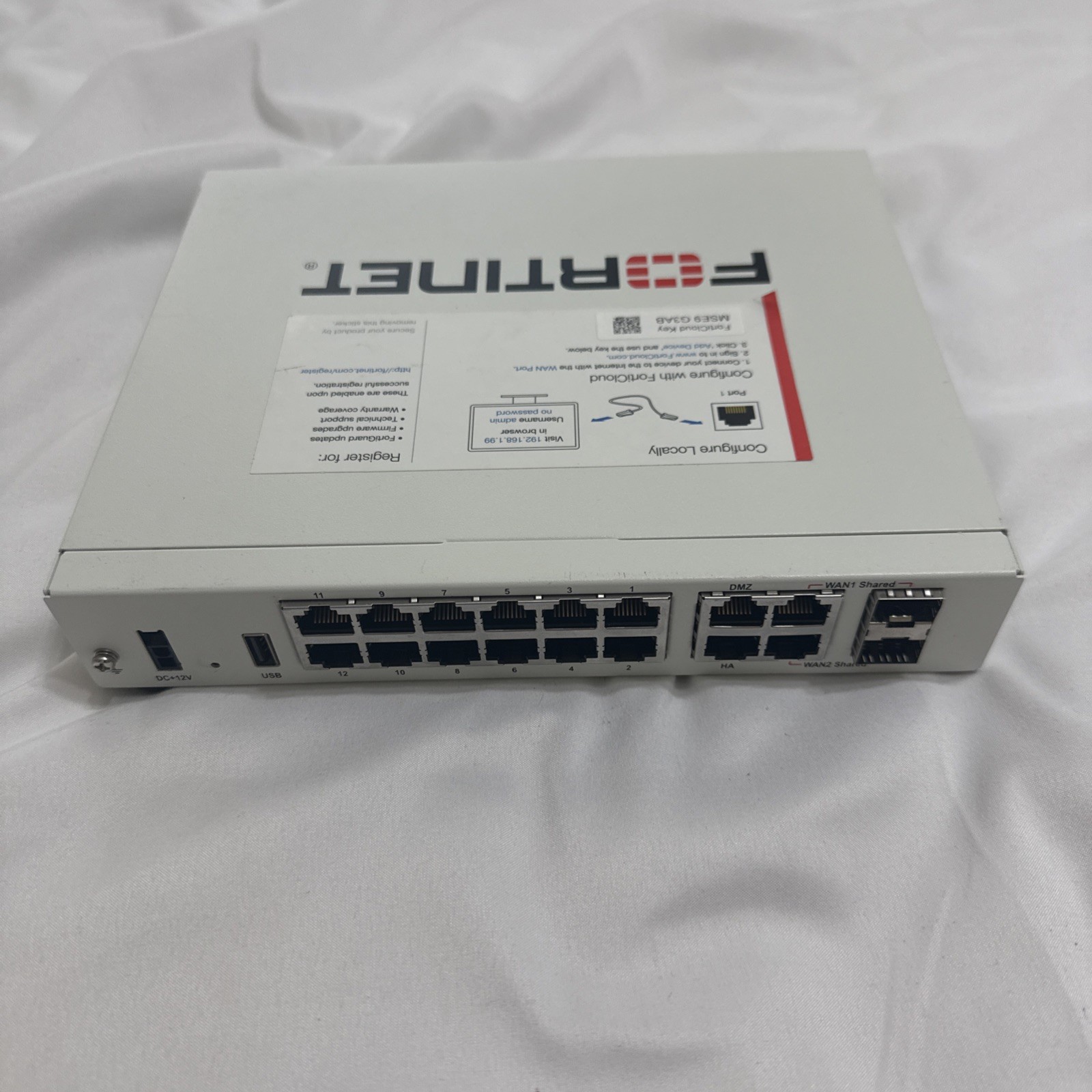 Fortinet Fortigate FG-80E Firewall Network Security Appliance With AC Adpater