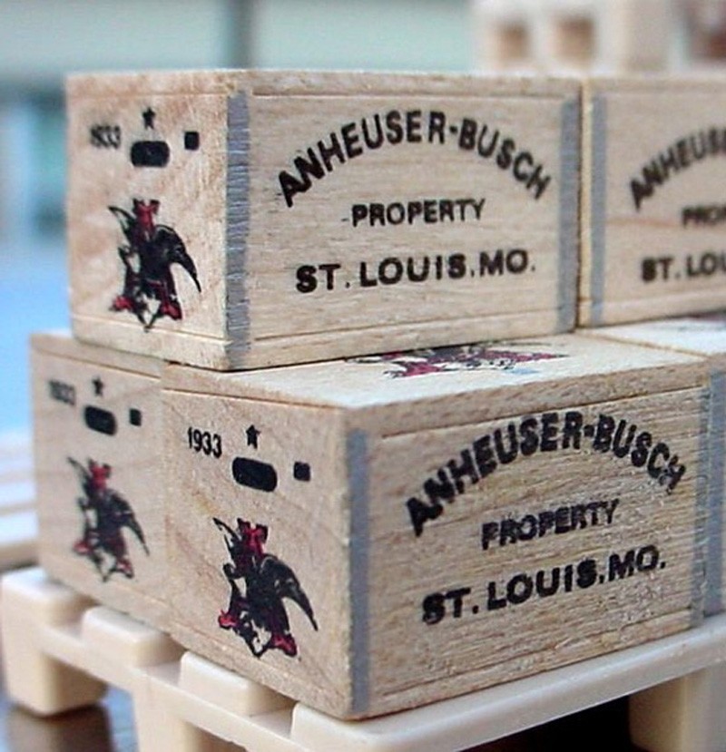 Budweiser Beer Crates (3) G Scale 1/24 Scale Diorama Accessories