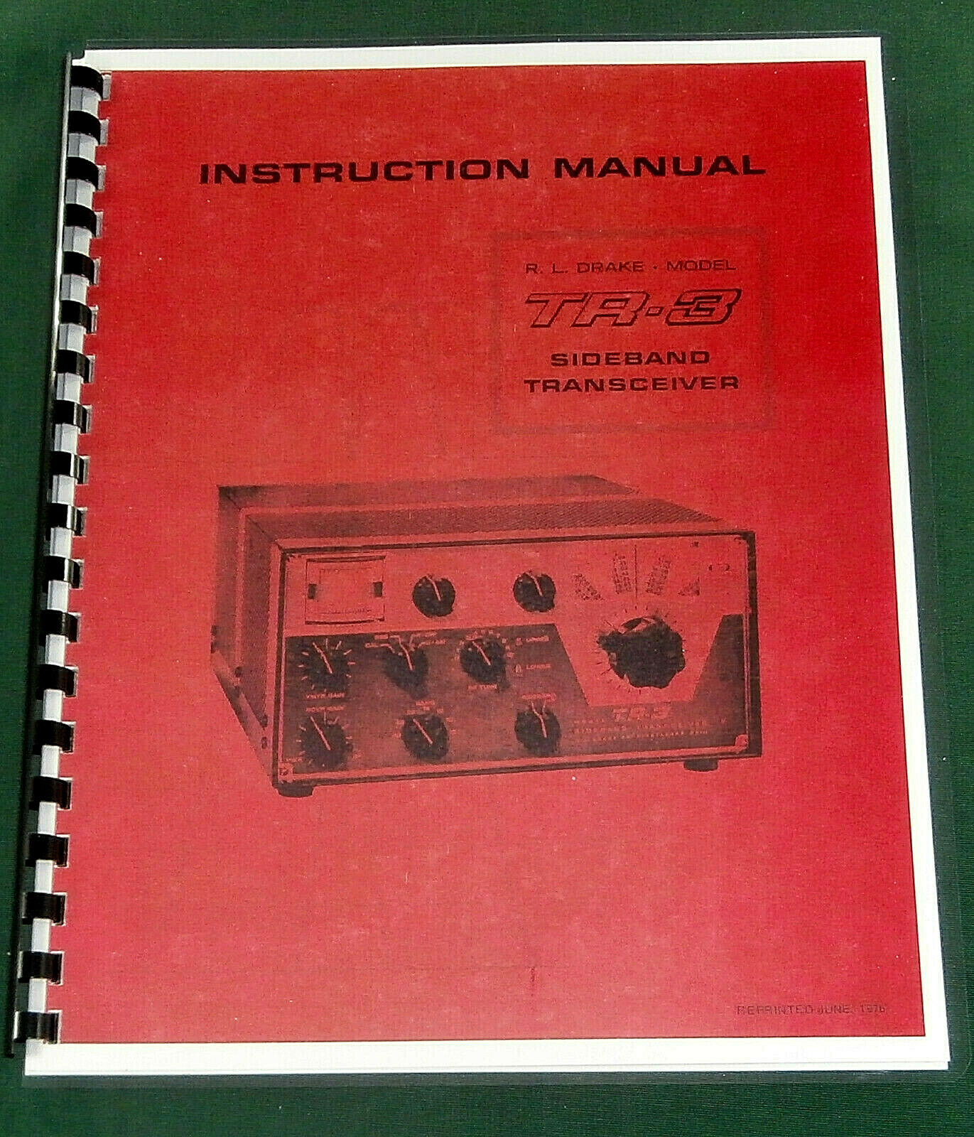 Drake TR-3 Instruction Manual: 11" X 17" Foldout Schematic & Card Stock Covers!