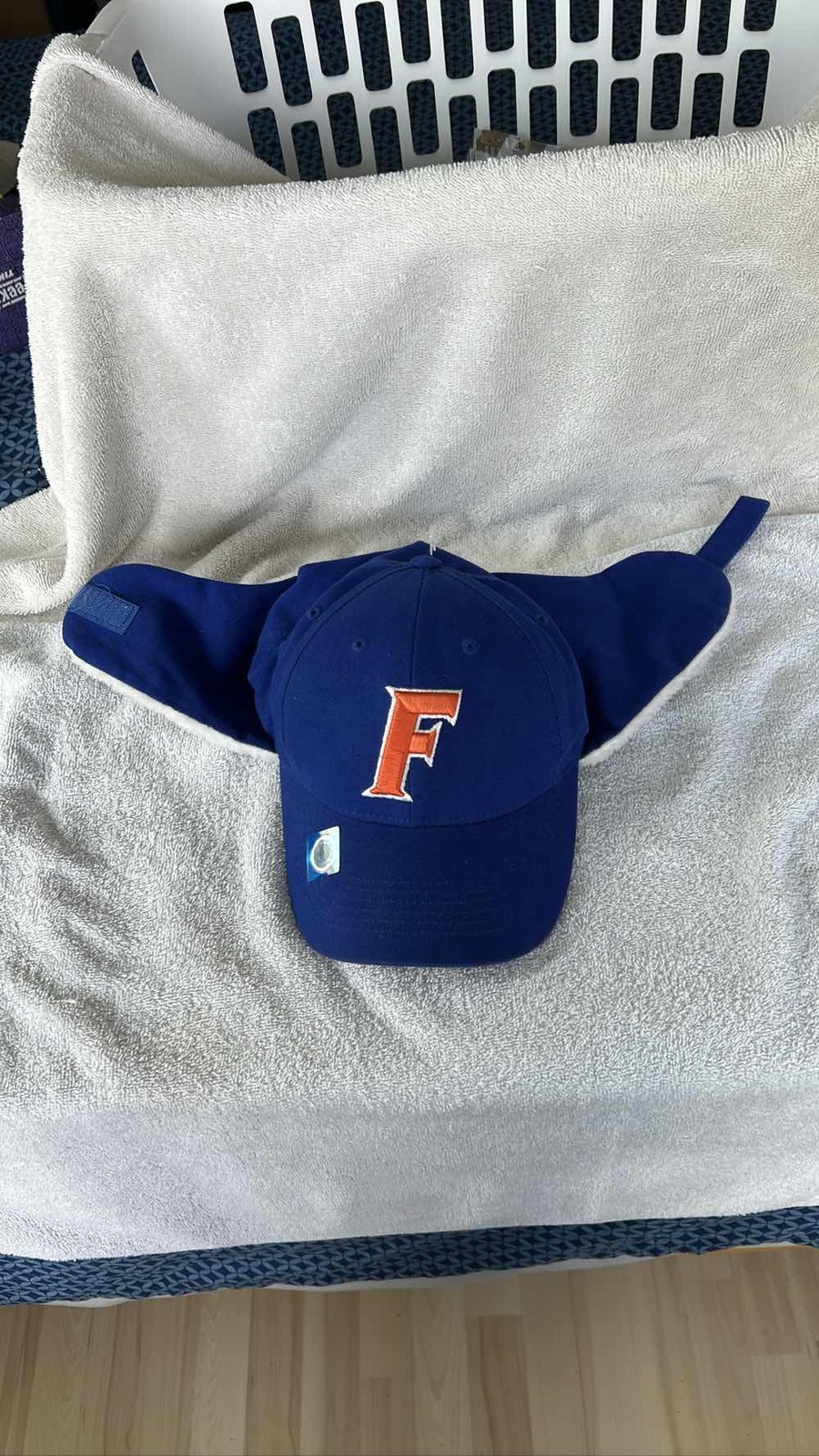 Florida Gators Hat Blue Orange F Logo Strapback Cap Ear Flap Winter NCAA