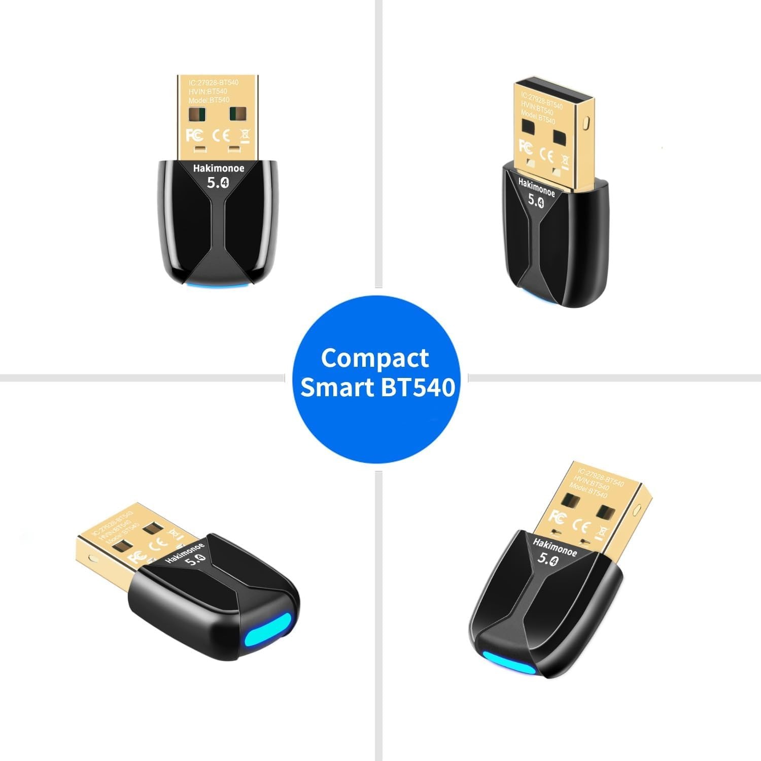 Enhanced Range Bluetooth 5.4 USB Dongle - Fast Connectivity for Wireless Devices