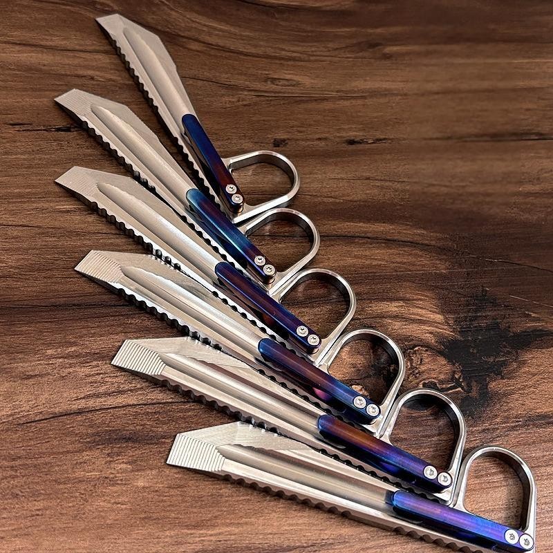 EDC Titanium Pry Bar Crowbar Wrench with Pocket Clip Outdoor Camping Multi Tools