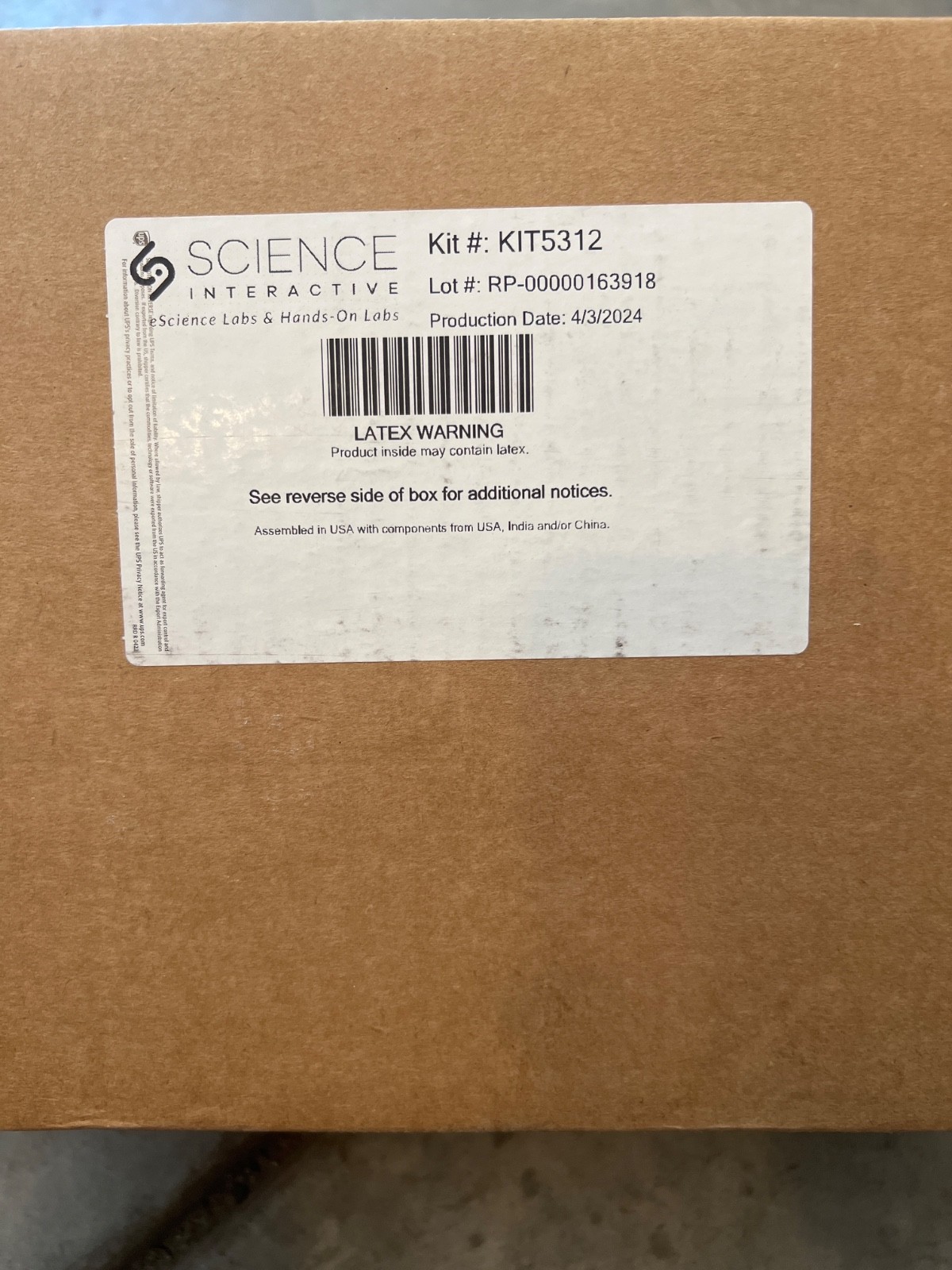 Science Interactive eScience Lab Full lab kit #5312