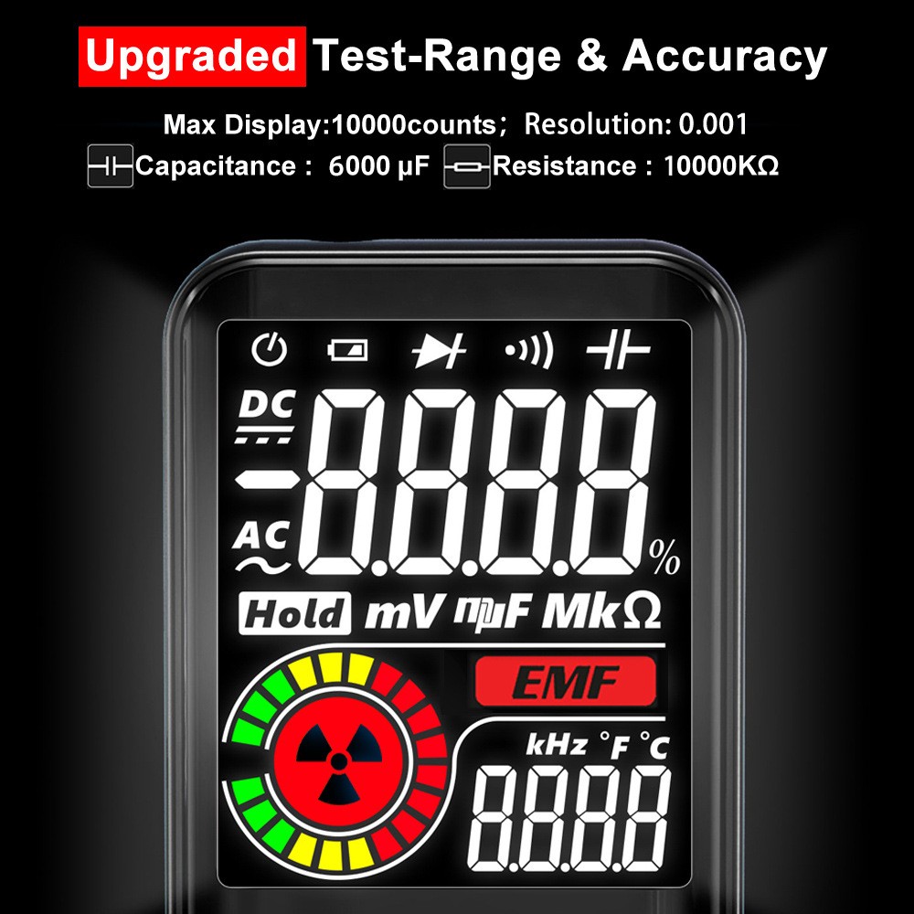 Digital EMF Meter Electromagnetic Radiation Detector Radiation Dosimeter Tester