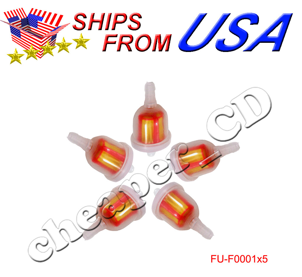 5 pieces Fuel Gas Filter ATV 50cc 70cc 90cc 110cc 125cc Quad Scooter Dirt Bike