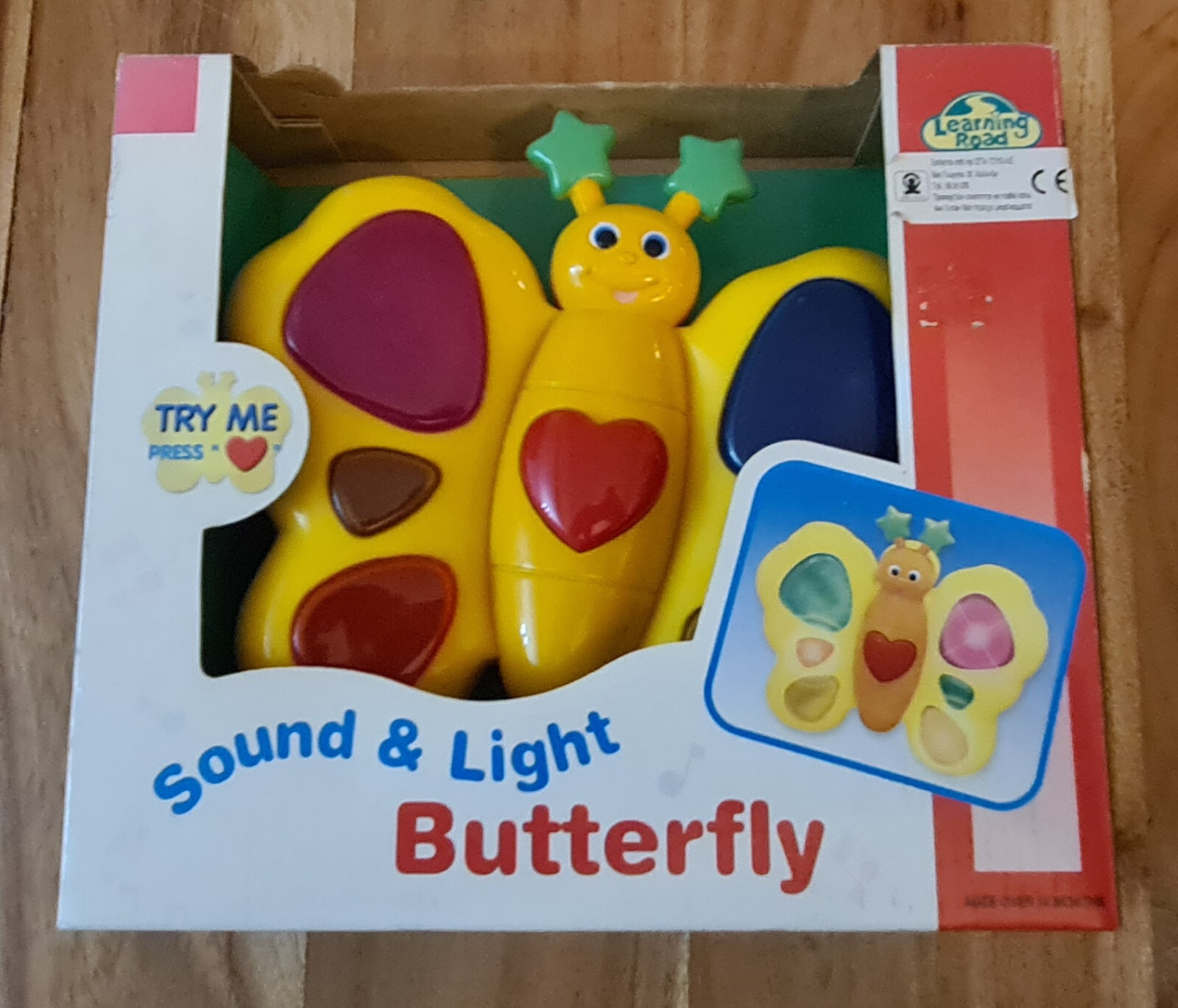 Vintage 90s SOUND & LIGHT Butterfly Battery operated Learning road NOS UNTESTED