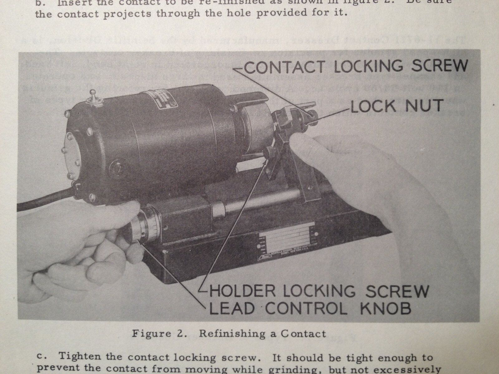 Bendix 11-6711 Contact Dresser Operating Instructions Booklet