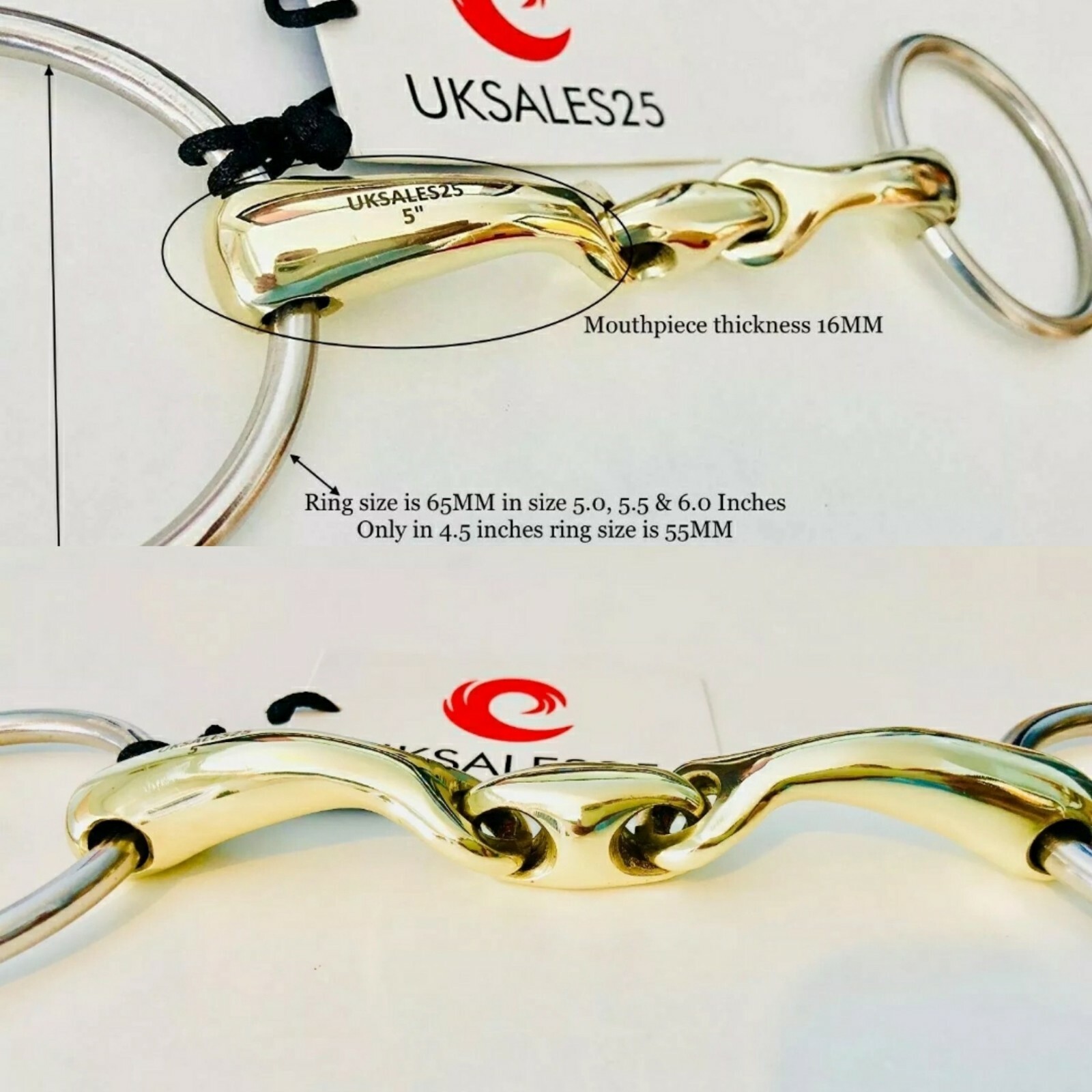 Loose Ring Snaffle Curved Oval MP GS & SS (UKSALES25®) *SAME DAY DISPATCH*