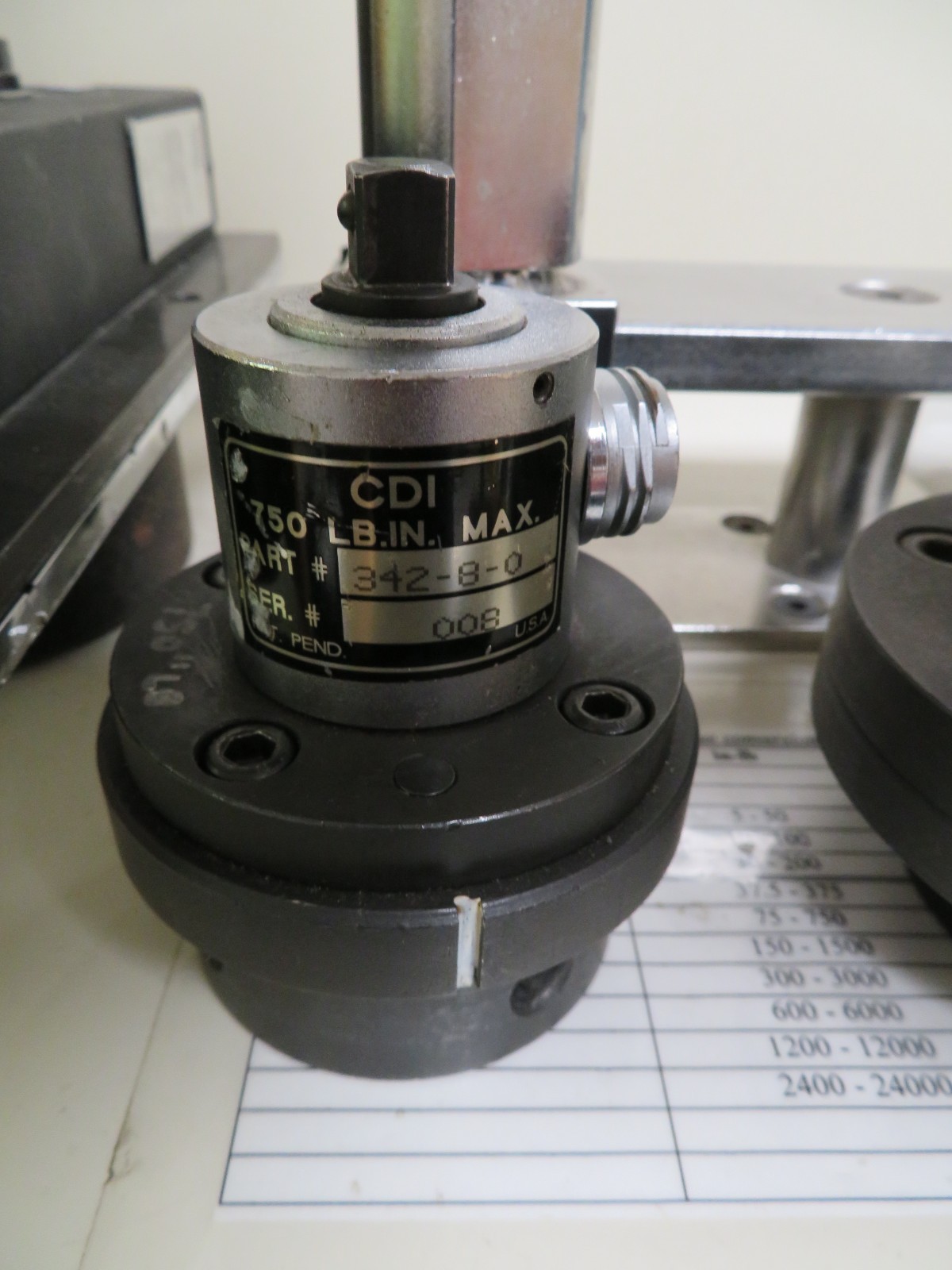 Snapon CDI Basic Torque Calibration System Mechanical Loader 4-1 - 250 Ft/lbs
