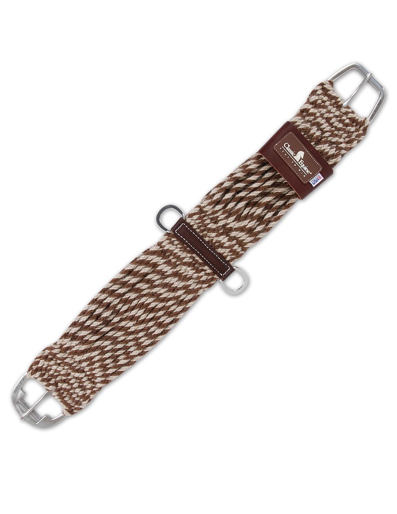 Classic Equine Western Cinch Alpaca Mohair Straight Brown CSCMA31