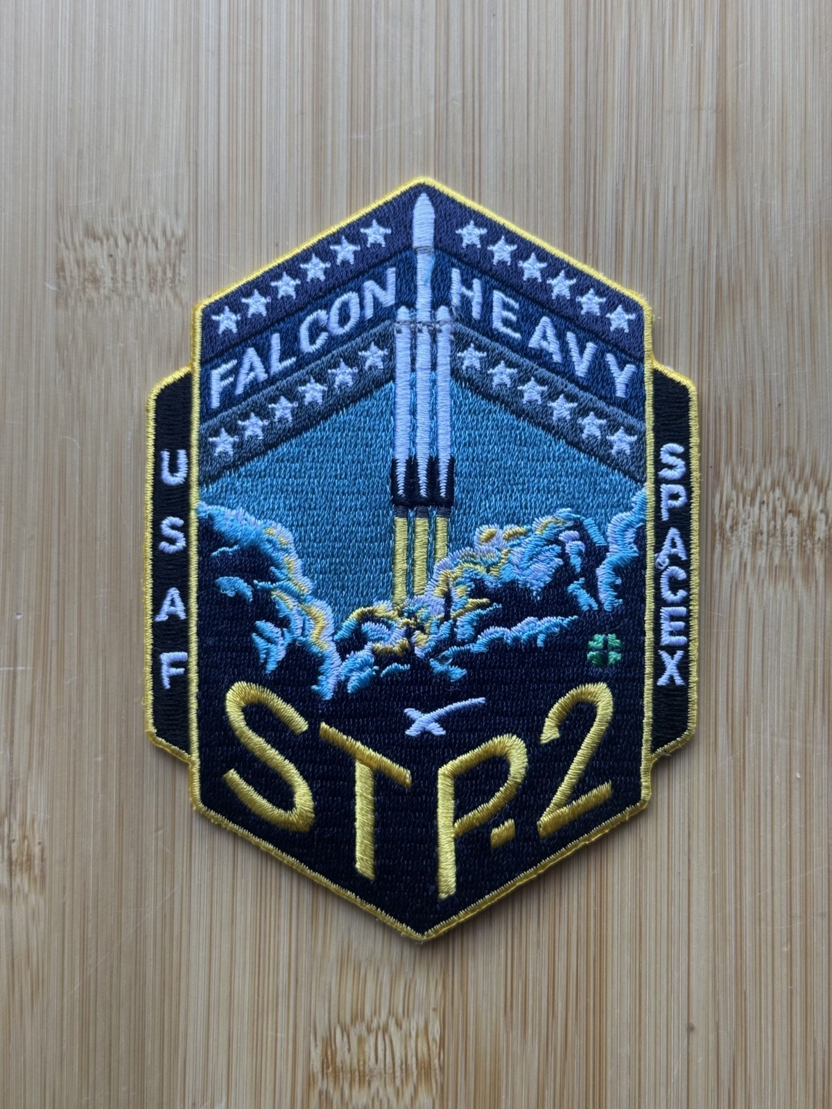 W/ ORIGIN Proof: Authentic STP-2 SPACEX FALCON HEAVY Launch-USAF Employee PATCH