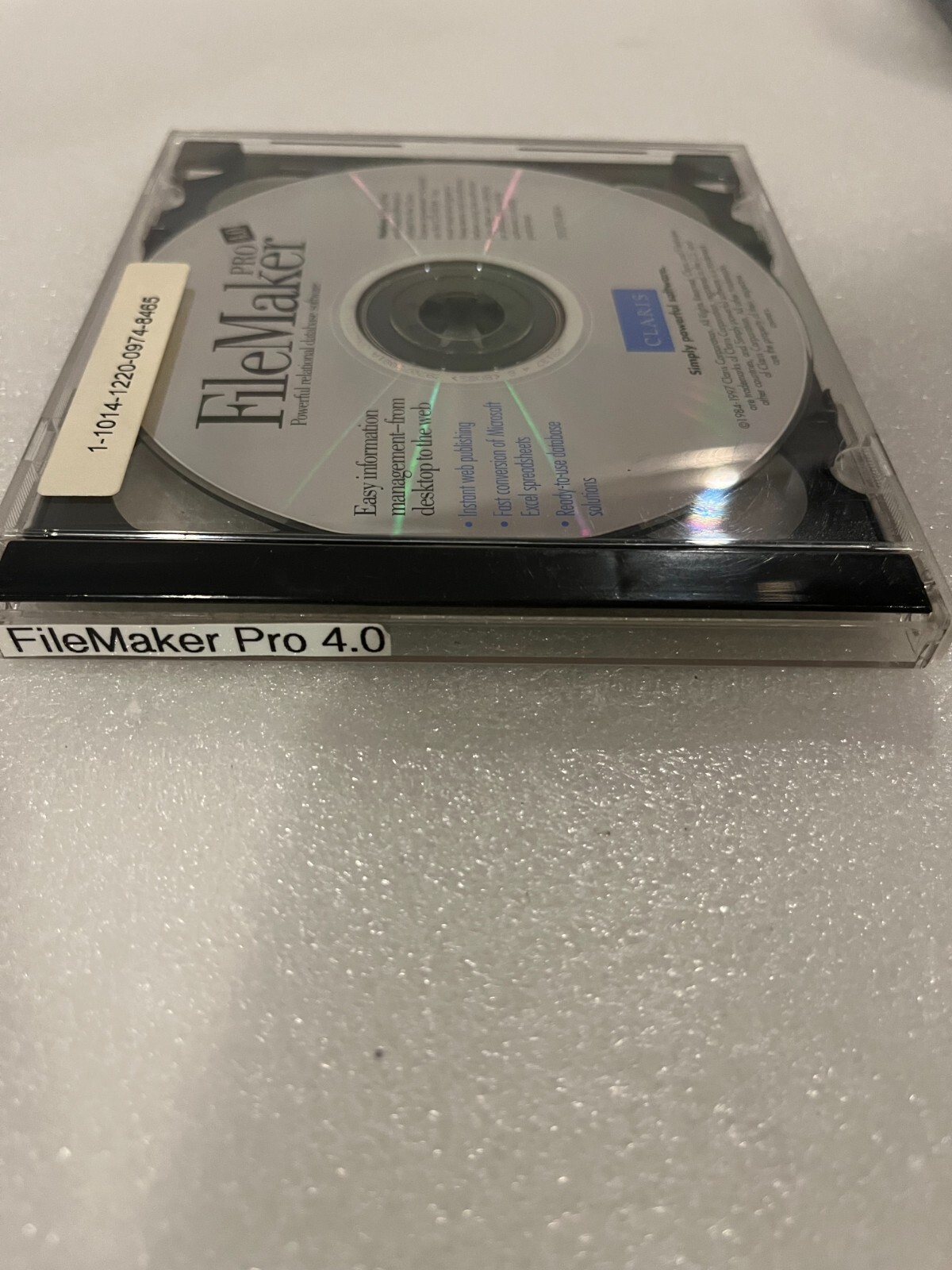 Vintage Claris FileMaker Pro 4.0 CD-ROM for Macintosh
