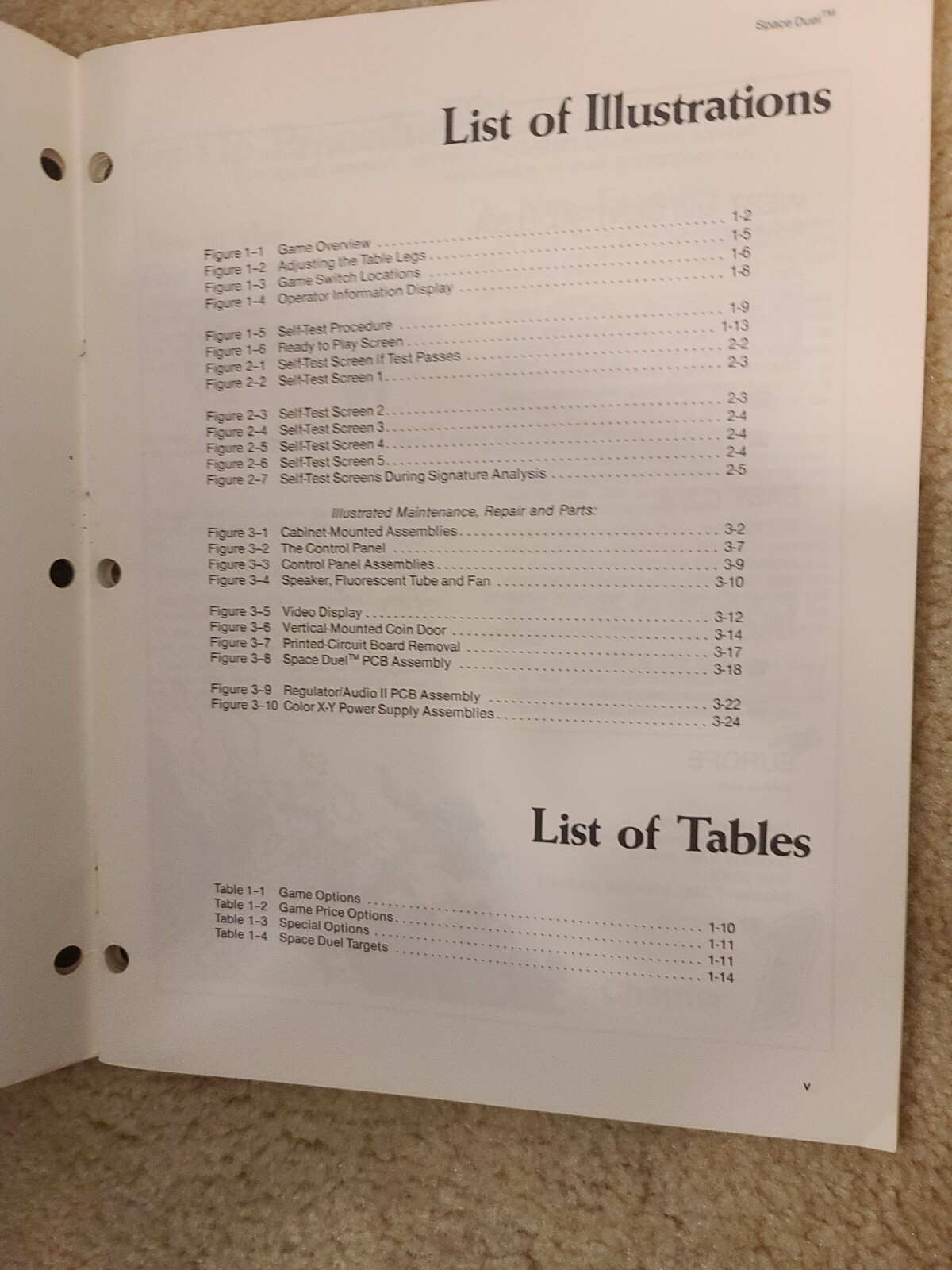Atari Space Duel Arcade Game Machine Operation Service Manual