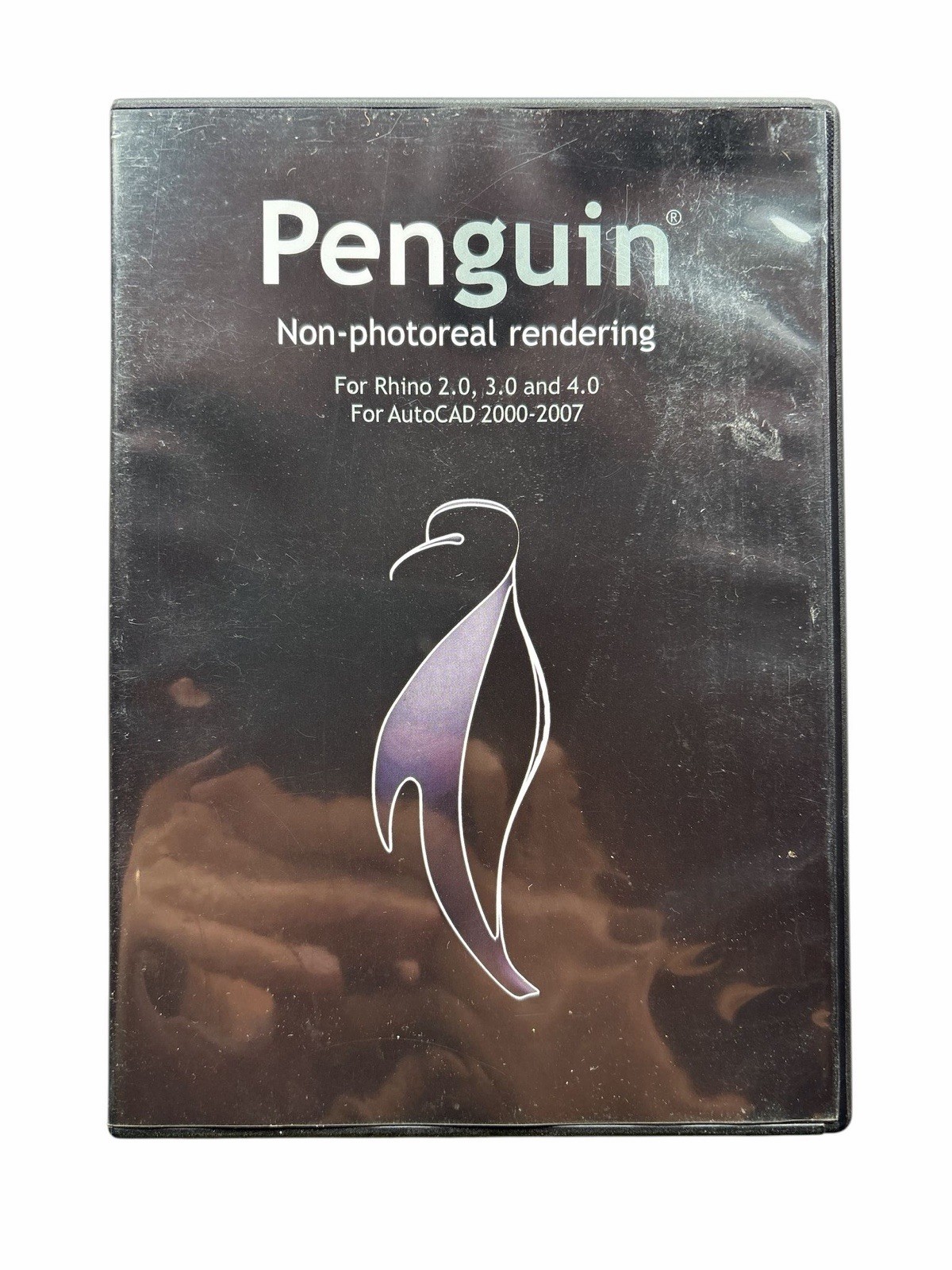 Penguin 1.0 Rhino AutoCAD Rendering Plugin CD + Case Commercial License Vintage