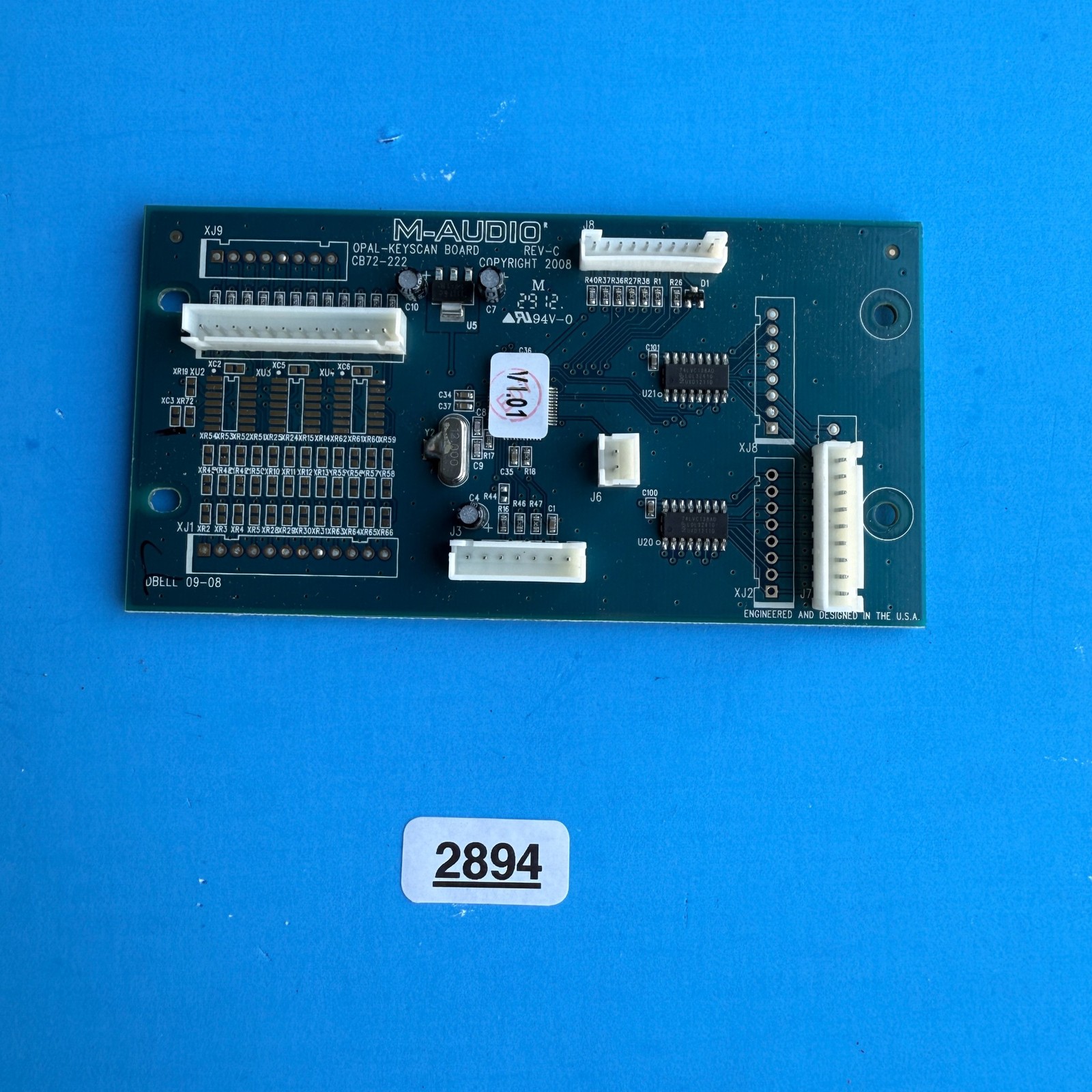 M-AUDIO AXIOM AIR 49 Keyboard MIDI Controller OEM Part: KEYSCAN Board PCB