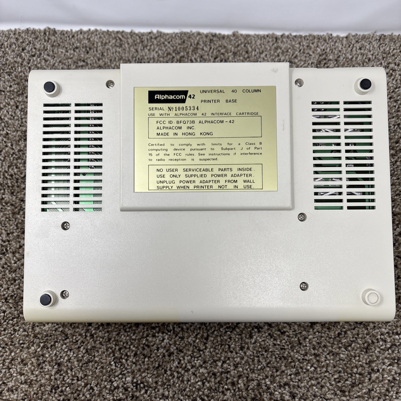 Atari 800 Computer Alphacom 42 Thermal Printer 40 Colum AS IS FOR PARTS!!!