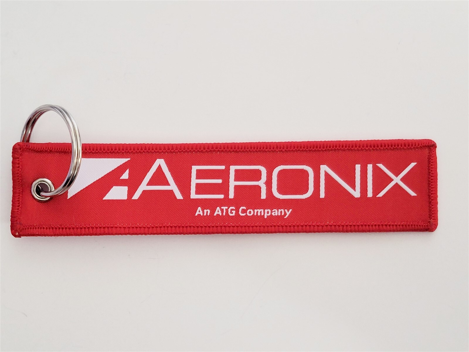 Aeronix Red Flight Tag Keychain Military